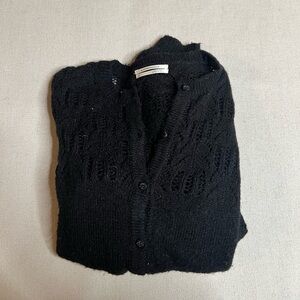 Anthropologie Black Knit Cardigan